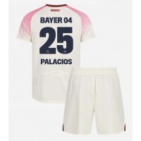 Otroški Nogometni dresi Bayer Leverkusen Exequiel Palacios #25 Gostujoči 2025-26 Kratek Rokav (+ Kratke hlače)